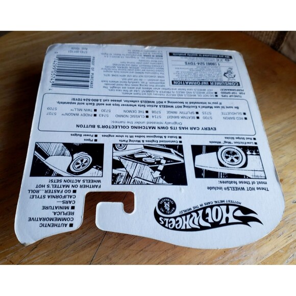 1994 Hot Wheels CLASSIC NOMAD Lime Green Vintage Collection 5743 Red Line Button - Picture 14 of 14